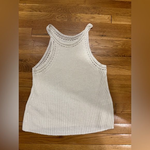 Off White Knit Tank Top - Picture 1 of 4